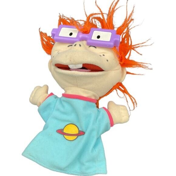 Vintage Rugrats Chuckie & Tommy 10" Hand Puppets 90s Nostalgia Kids Toy Set - Picture 5 of 7
